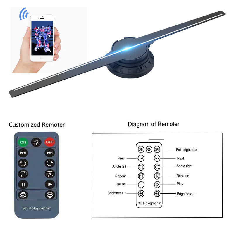 Proyector Holograma 3D con Bluetooth